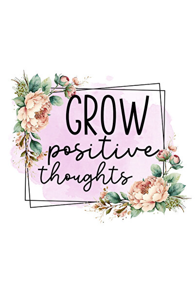 StoryGift Romania Sticker Autocolant 70CM cu mesajul "Grow positive thoughts"...