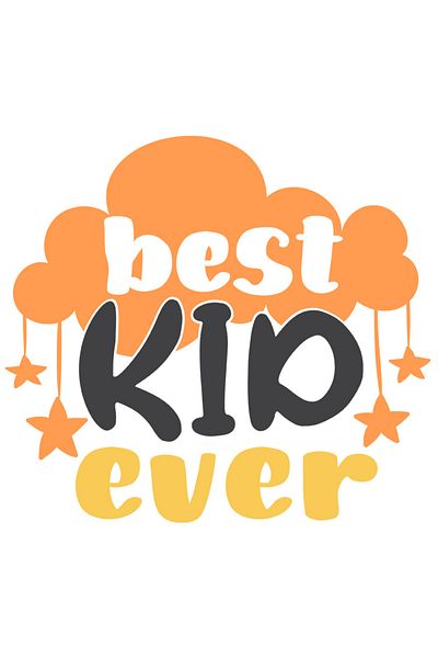 StoryGift Romania Sticker Eticheta 50CM Cu Text in Engleza Best Kid Ever, Copii, Familie, Parinti, cu Margini A
