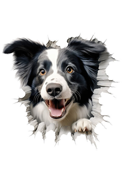 StoryGift Romania Sticker Eticheta 40CM cu un catel jucaus, ilustratie, vesel...