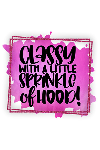 StoryGift Romania Sticker Eticheta 40CM cu mesajul "Classy with a little spri...