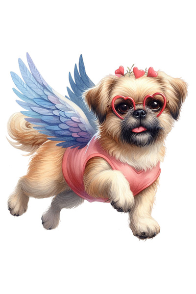 StoryGift Romania Sticker Adeziv 90CM cu un catelus, ilustratie, ochelari in ...