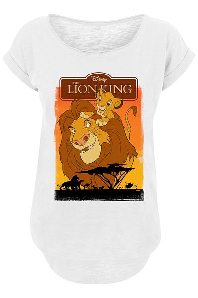 F4NT4STIC Damen Der König der Löwen Simba und Mufasa -wt With Ladies Long Slub Tee