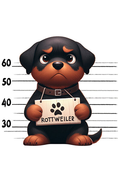 StoryGift Romania Sticker Eticheta 50CM cu Rottweiler, caine, animal de compa...