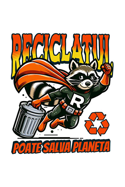 StoryGift Romania Sticker Autocolant 70CM Adeziv reciclatul animal super-erou...