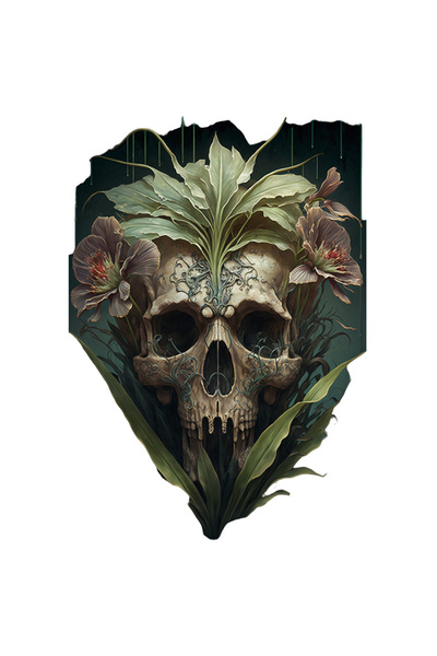 StoryGift Romania Sticker Autocolant 70CM Cu Craniu Uman Taiat Curgator In Na...