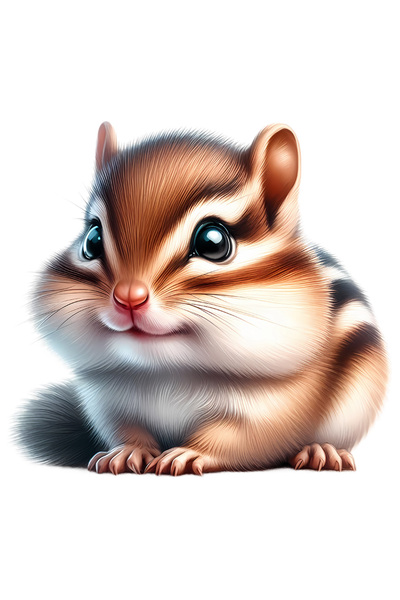 StoryGift Romania Sticker Eticheta 40CM cu un pui de veverita jucaus, ilustra...