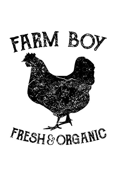StoryGift Romania Sticker Autocolant 70CM Cu Mesaj Farm Boy Fresh & Organic, ...