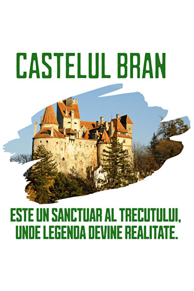 StoryGift Romania Sticker Autocolant 70CM Adeziv castelul bran, Dracula, Vlad...