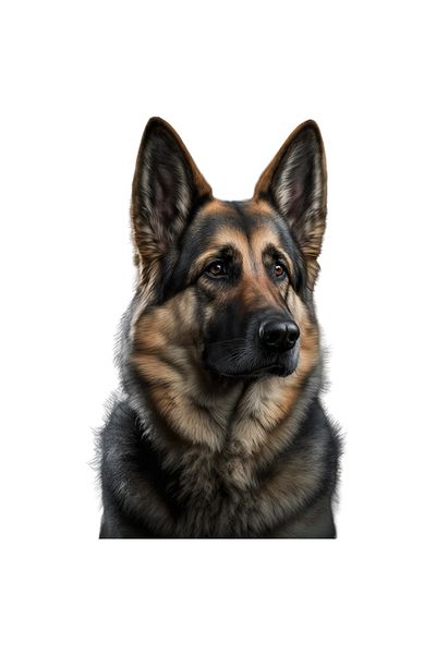 StoryGift Romania Sticker Adeziv 90CM Cu Portet Catel Ciobanesc, Animale, Dog, cu Margini Albe, PVC Vinyl 90 cm
