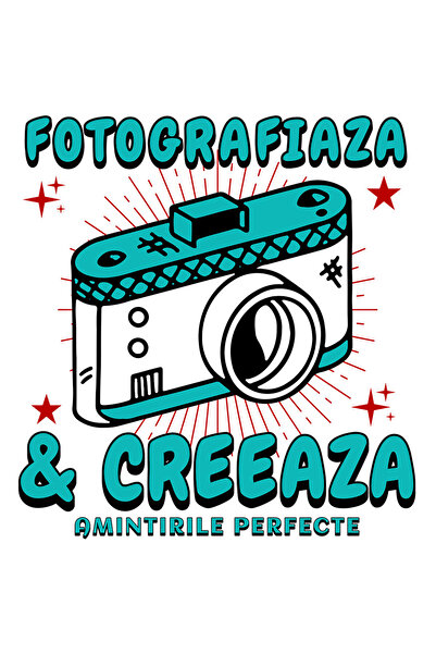 StoryGift Romania Sticker Adeziv 90CM cu Aparat Foto Vintige Creativitate Hobby Fotografie Text Fotografiaza & C