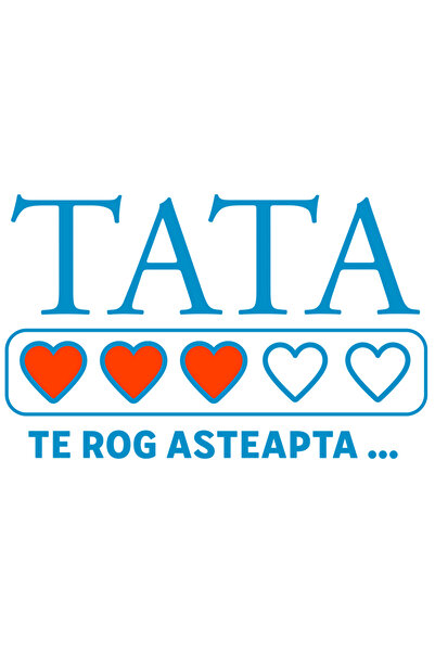 StoryGift Romania Sticker Eticheta 40CM cu Inimi Pline Culoare Text tata Te R...