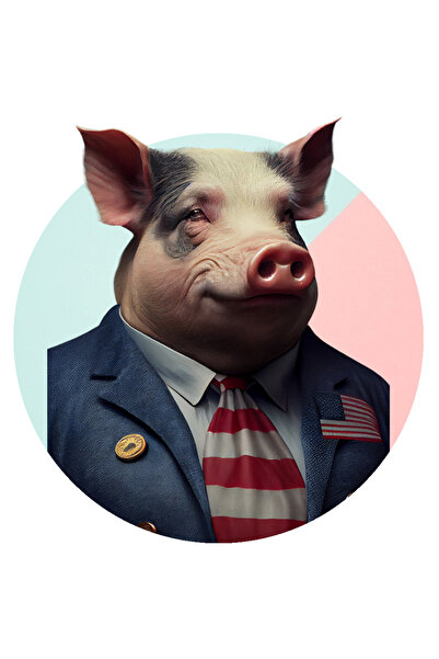 StoryGift Romania Sticker Autocolant 70CM Cu Porc, Costum, Steag, America, Cr...