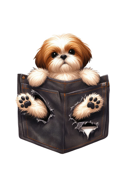 StoryGift Romania Sticker Autocolant 70CM cu un catel neastamparat care a rup...