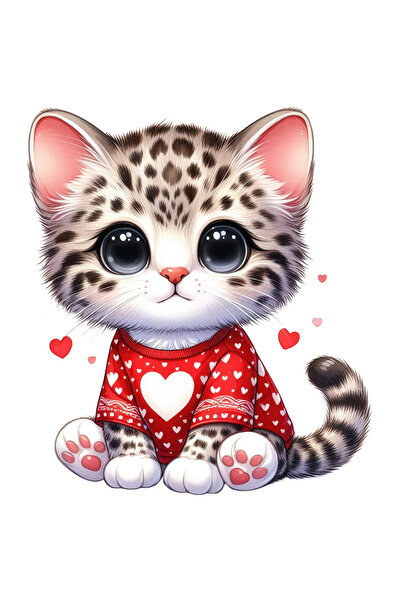 StoryGift Romania Sticker Autocolant 70CM cu un pui de ghepard care poarta o ...