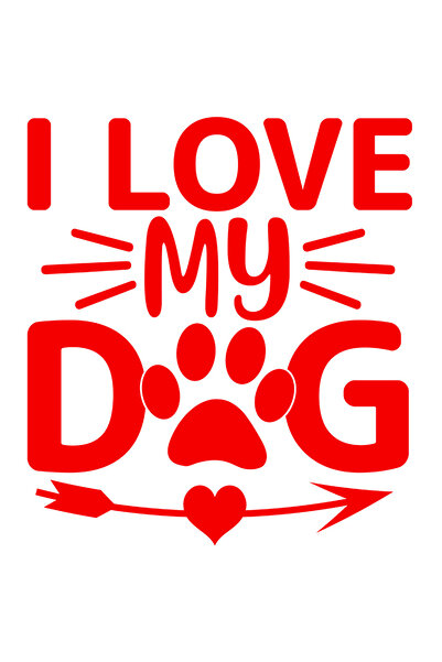 StoryGift Romania Sticker Eticheta 40CM Exterior cu labuta si inimioara pentru cei care isi iubesc cainii - cani