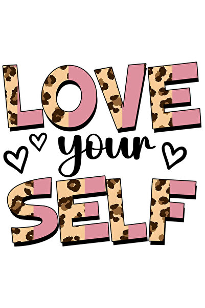StoryGift Romania Sticker Eticheta 40CM cu mesajul "Love your self", iubeste-...