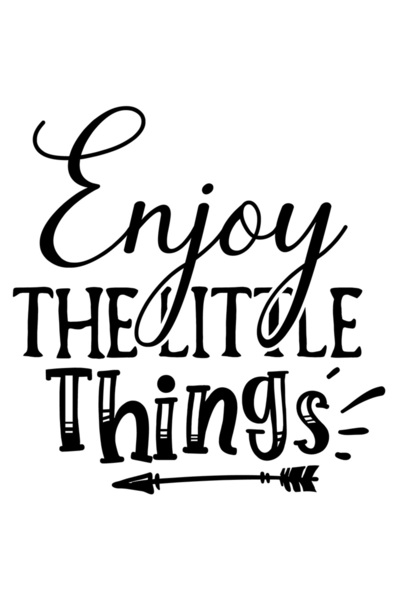 StoryGift Romania Sticker Cu Mesajul Enjoy The Little Things, Bucura-te De Lucrurile Mici, Fericire, Yoga, D