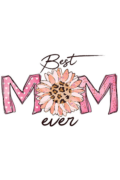 StoryGift Romania Sticker Eticheta 40CM cu mesajul "Best Mom Ever", cea mai b...