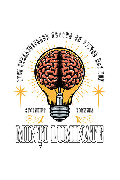 StoryGift Romania Sticker Adeziv 90CM Adeziv minti luminate creier minte inte...