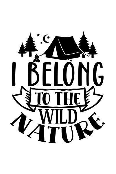 StoryGift Romania Sticker Adeziv 90CM Exterior cu brazi si un cort pentru cei care ii apartin naturii salbatice