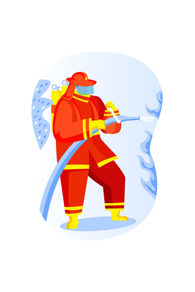 StoryGift Romania Sticker Adeziv 90CM Cu Pompier, Furtun, Costum, cu Margini Albe, PVC Vinyl 90 cm