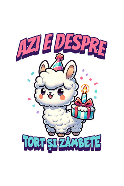 StoryGift Romania Sticker Eticheta 40CM Adeziv Oaia cu coif vesela Azi e desp...