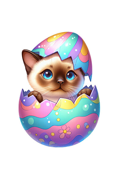 StoryGift Romania Sticker Autocolant 70CM cu o pisicuta Birmaneza curioasa ca...