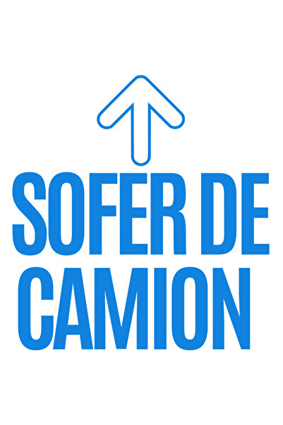 StoryGift Romania Sticker Adeziv 90CM cu Iubitor De Camioane Meserie Sageata Text Sofer De Camion cu Margini Al