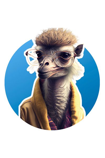 StoryGift Romania Sticker Eticheta 50CM Cu Lama, Hipster, Ochelari, Jacheta, Animal, cu Margini Albe, PVC Vinyl