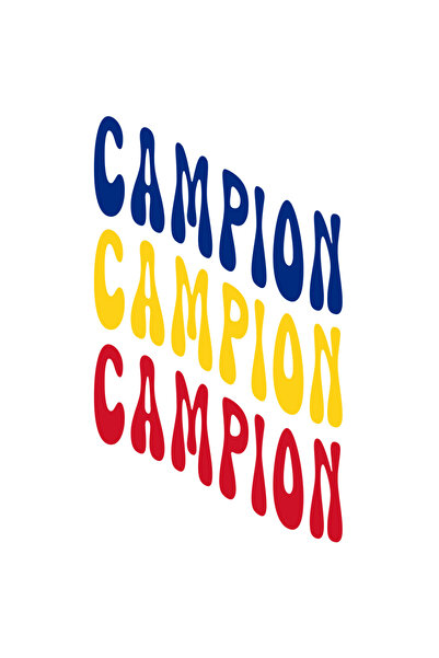 StoryGift Romania Sticker Autocolant 70CM Cuvantul Campion, in Culorile Steag...