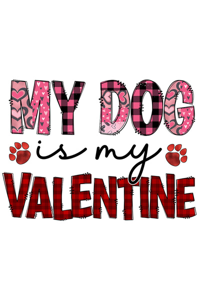 StoryGift Romania Sticker Autocolant 70CM cu mesajul "My dog is my Valentine"...