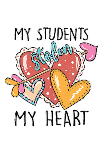 StoryGift Romania Sticker Cu Mesajul "my Students Stolen My Heart", Ilustrati...