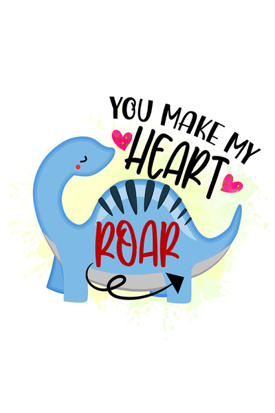 StoryGift Romania Sticker Eticheta 40CM cu mesajul "You make my heart roar", ...