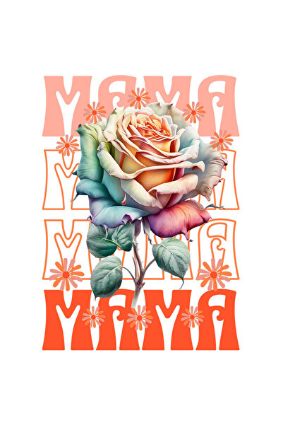 StoryGift Romania Sticker Eticheta 40CM cu Trandafirr Multicolor Text Mama Ce...