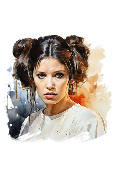 StoryGift Romania Sticker Autocolant 70CM Cu Printesa Leia, Sci Fi, Jedi, Star Wars, Lider, Portret, cu Margini