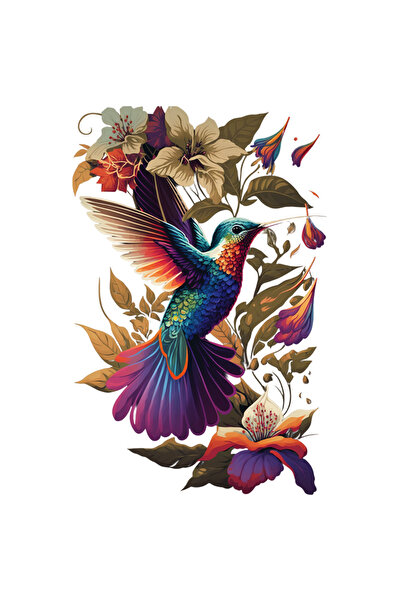 StoryGift Romania Sticker Adeziv 90CM cu Pasare Zburand, Natura, Arta Abstrac...