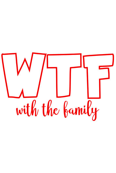 StoryGift Romania Sticker Adeziv 90CM Exterior cu textul "Wtf with the family...