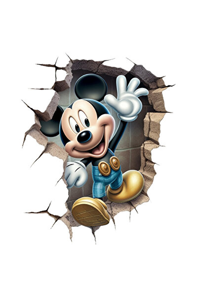 StoryGift Romania Sticker Autocolant 70CM Cu Mickey Mouse, Personaj, Disney, Zid, Iubitori De Desene Animate, c