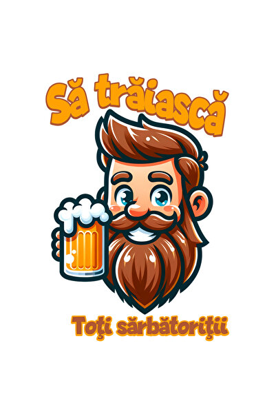 StoryGift Romania Sticker Autocolant 70CM Adeziv Barbat Vesel Cu Haba de Bere...