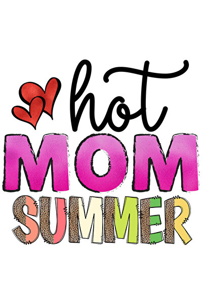 StoryGift Romania Sticker Autocolant 70CM cu mesajul "Hot mom summer", vara, ...