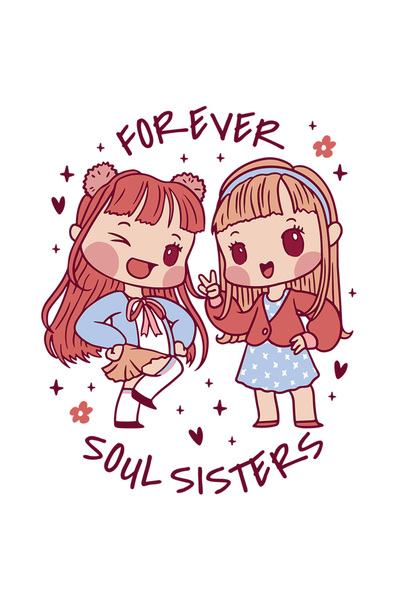 StoryGift Romania Sticker Autocolant 70CM Cu Doua Fete, Text Forever Soul Sis...