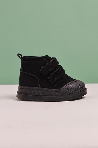 Limoya Βρεφικές μπότες Heddy Black Suede Velcro