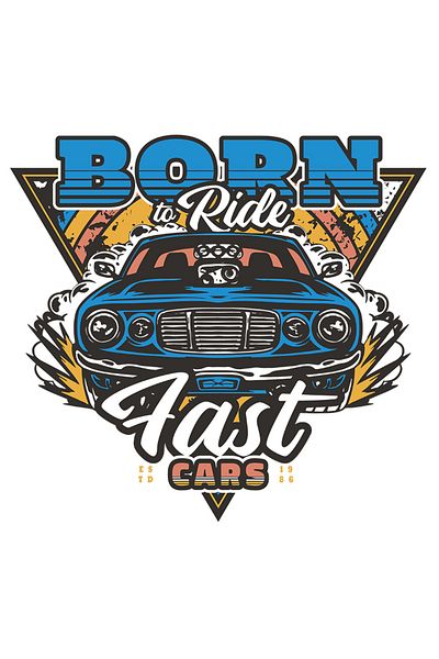 StoryGift Romania Sticker Autocolant 70CM Personalizata Pentru Iubitorii De Masini Si Viteza cu mesajul "Born To