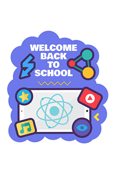 StoryGift Romania Sticker Eticheta 40CM Cu Text in Engleza Welcome Back to Sc...