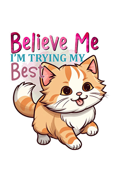 StoryGift Romania Sticker Autocolant 70CM cu pisicuta vesela cu mesajul "Beli...