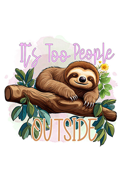 StoryGift Romania Sticker Eticheta 50CM cu animalul sloth/lenes cu mesajul "I...