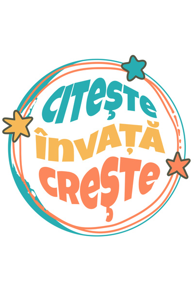 StoryGift Romania Sticker Adeziv 90CM Adeziv Citeste, invata, Creste dezvolta...