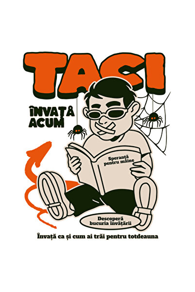 StoryGift Romania Sticker Eticheta 40CM Adeziv taci invata acum bucuria vieti...