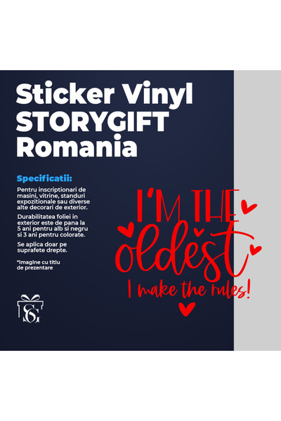 StoryGift Romania 90CM Exterior Adhesive Sticker with hearts for those who are old and who make the rules