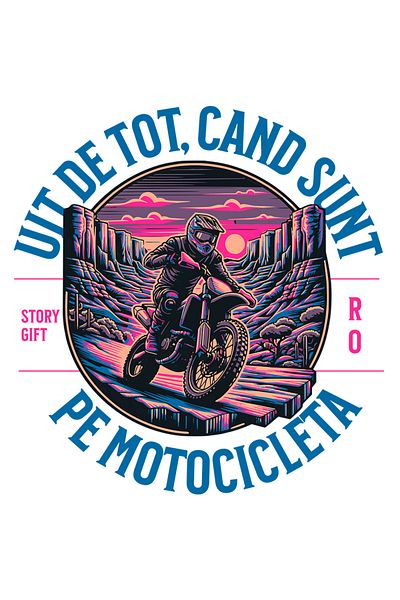 StoryGift Romania Sticker Eticheta 50CM Adeziv uit de tot cand sunt pe motocicleta viteza cu Margini Albe, PVC V